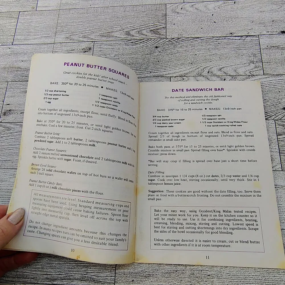 Occident King Midas 117 Bar Cookie Recipes Vtg Cookbook Booklet Peavy Flour Mill
